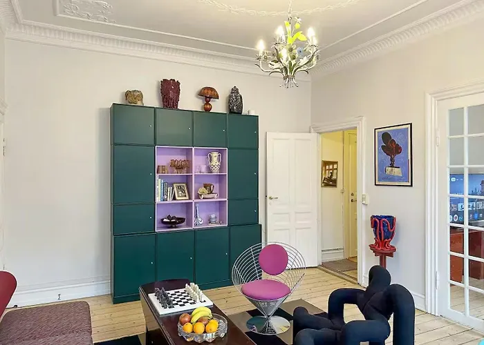 Design Flat With Stucco In Norrebro