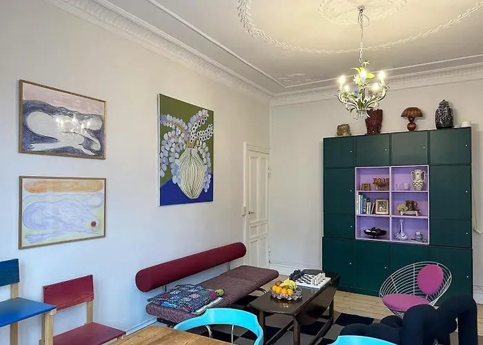 Design Flat With Stucco In Norrebro Apartment